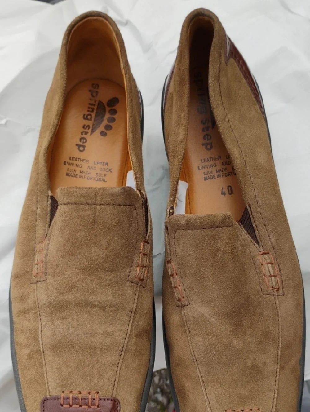 NWOT pring Step Suede Slip-On Loafers in Tan/Brown (D-56) - Picture 3 of 10
